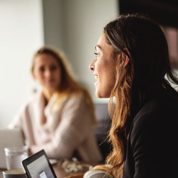 Businesswomen having discussion in conference room